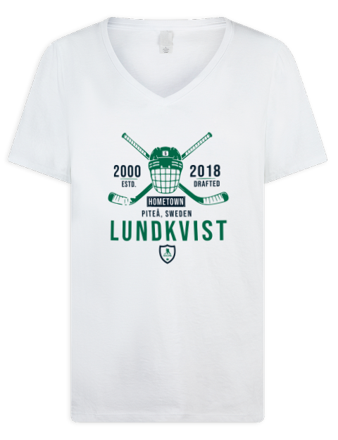 Classic Heritage Nils Lundkvist Premium Ladies V-Neck T-Shirt | Swagsta
