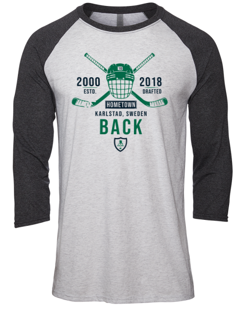 Classic Heritage Oskar Back Unisex Premium Three-Quarter Raglan T-Shirt | Swagsta