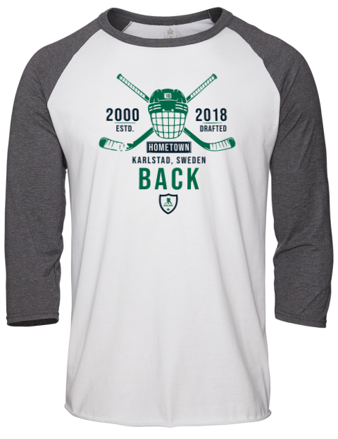 Classic Heritage Oskar Back Unisex Premium Three-Quarter Raglan T-Shirt | Swagsta