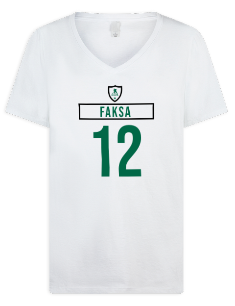 Home Jersey Radek Faksa Premium Ladies V-Neck T-Shirt | Swagsta