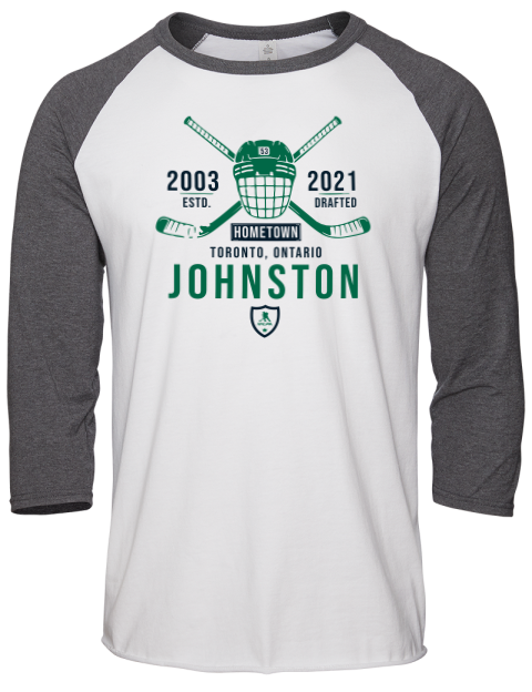 Classic Heritage Wyatt Johnston Unisex Premium Three-Quarter Raglan T-Shirt | Swagsta