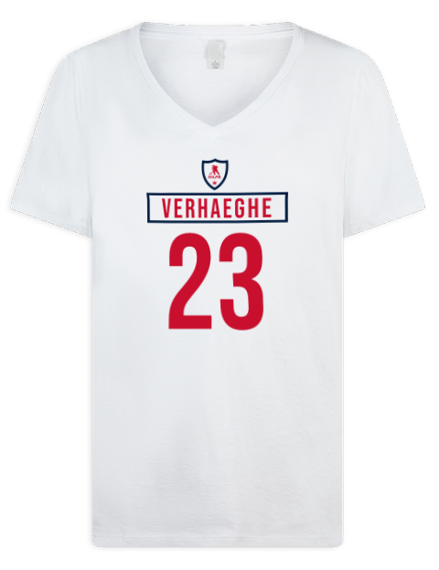Home Jersey Carter Verhaeghe Premium Ladies V-Neck T-Shirt | Swagsta