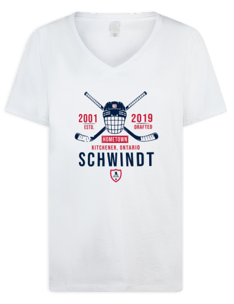 Classic Heritage Cole Schwindt Premium Ladies V-Neck T-Shirt | Swagsta