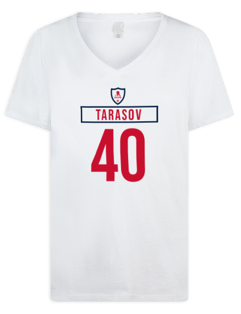Home Jersey Daniil Tarasov Premium Ladies V-Neck T-Shirt | Swagsta