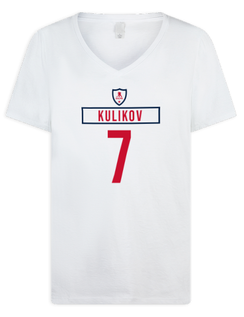 Home Jersey Dmitry Kulikov Premium Ladies V-Neck T-Shirt | Swagsta