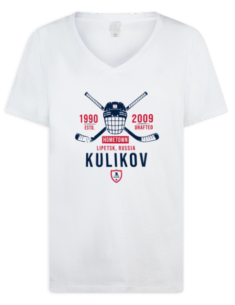 Classic Heritage Dmitry Kulikov Premium Ladies V-Neck T-Shirt | Swagsta