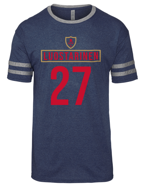 Away Jersey Eetu Luostarinen Men's Tri-Blend T-Shirt | Swagsta