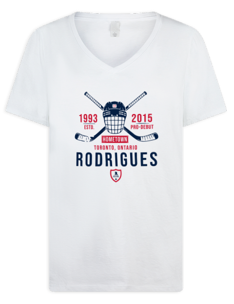 Classic Heritage Evan Rodrigues Premium Ladies V-Neck T-Shirt | Swagsta
