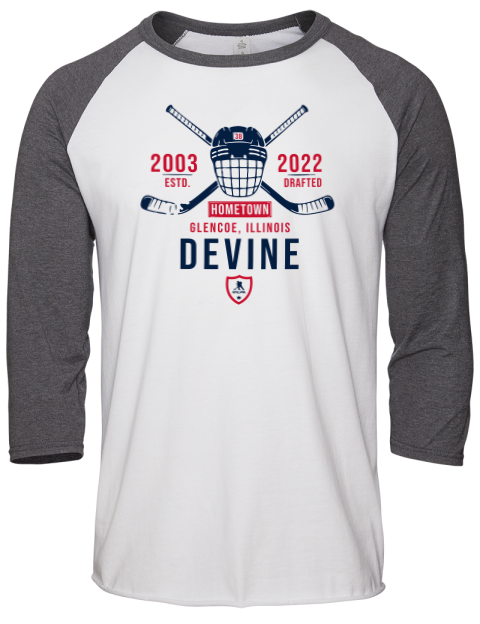 Classic Heritage Jack Devine Unisex Premium Three-Quarter Raglan T-Shirt | Swagsta