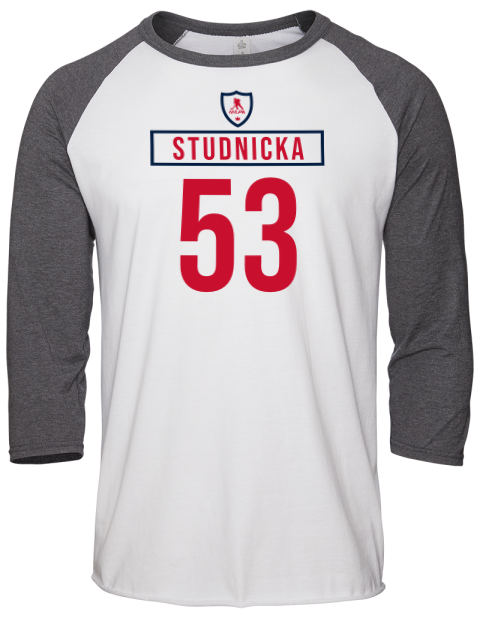 Home Jersey Jack Studnicka Unisex Premium Three-Quarter Raglan T-Shirt | Swagsta