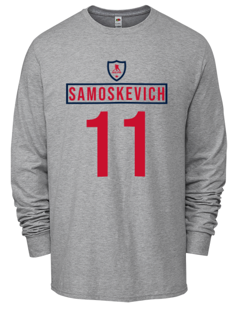 Home Jersey Mackie Samoskevich Men's Long-Sleeve T-Shirt | Swagsta