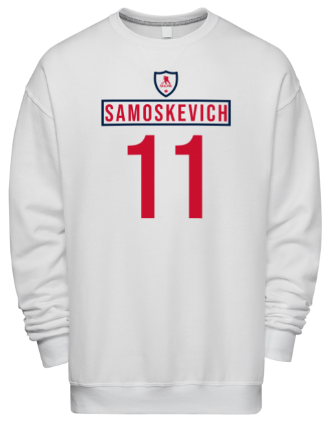 Home Jersey Mackie Samoskevich Premium Unisex Crewneck Sweatshirt | Swagsta