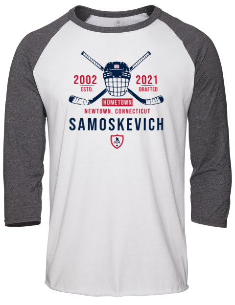 Classic Heritage Mackie Samoskevich Unisex Premium Three-Quarter Raglan T-Shirt | Swagsta