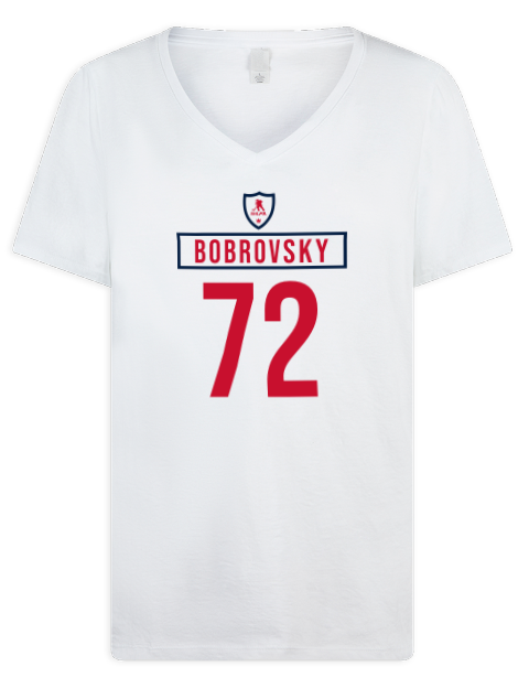 Home Jersey Sergei Bobrovsky Premium Ladies V-Neck T-Shirt | Swagsta