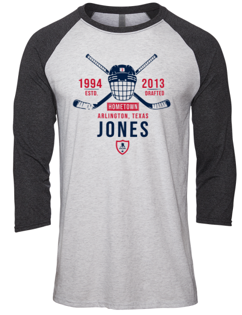 Classic Heritage Seth Jones Unisex Premium Three-Quarter Raglan T-Shirt | Swagsta