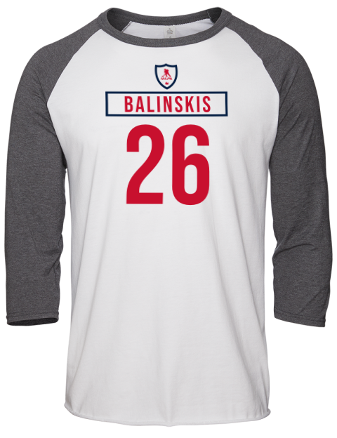 Home Jersey Uvis Balinskis Unisex Premium Three-Quarter Raglan T-Shirt | Swagsta