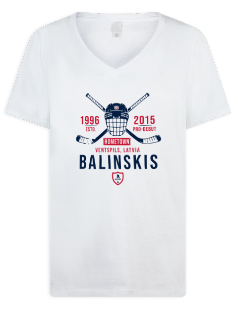 Classic Heritage Uvis Balinskis Premium Ladies V-Neck T-Shirt | Swagsta