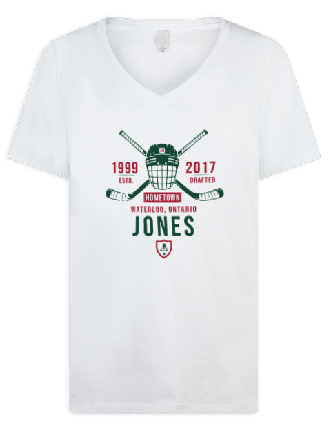 Classic Heritage Ben Jones Premium Ladies V-Neck T-Shirt | Swagsta