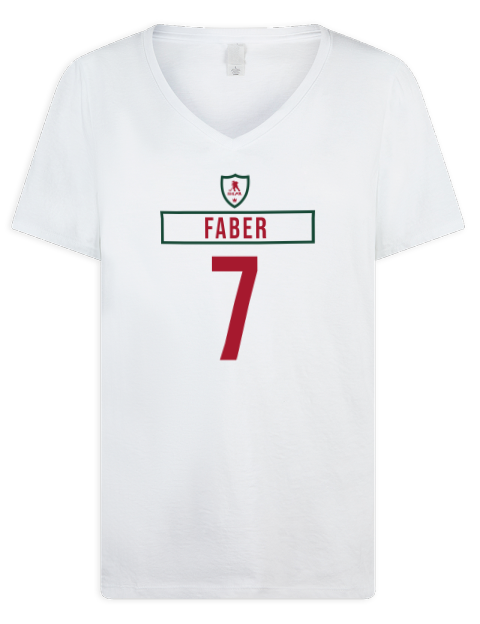 Home Jersey Brock Faber Premium Ladies V-Neck T-Shirt | Swagsta