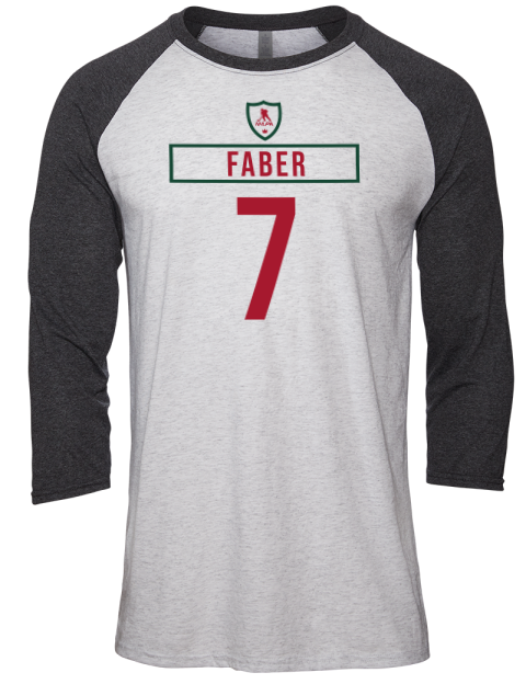 Home Jersey Brock Faber Unisex Premium Three-Quarter Raglan T-Shirt | Swagsta