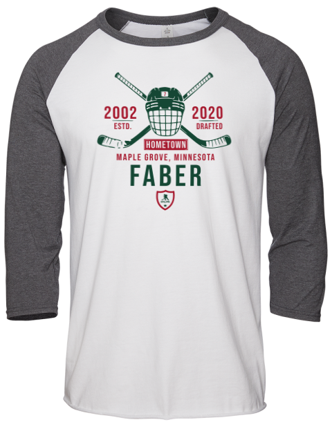 Classic Heritage Brock Faber Unisex Premium Three-Quarter Raglan T-Shirt | Swagsta