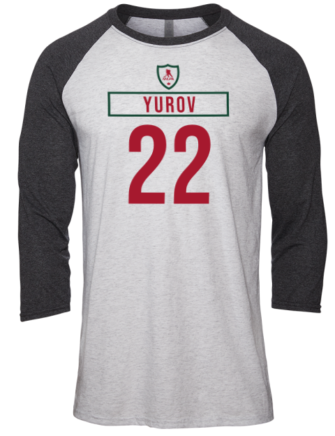 Home Jersey Danila Yurov Unisex Premium Three-Quarter Raglan T-Shirt | Swagsta