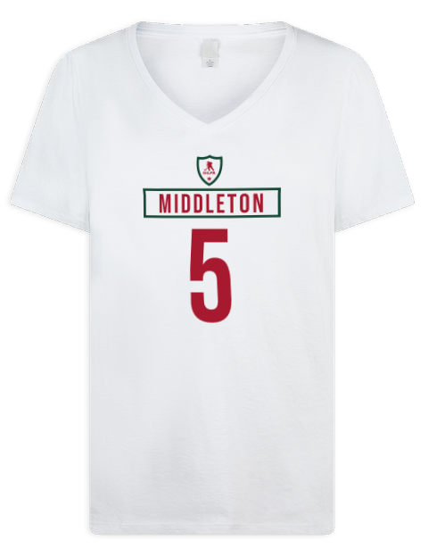 Home Jersey Jacob Middleton Premium Ladies V-Neck T-Shirt | Swagsta