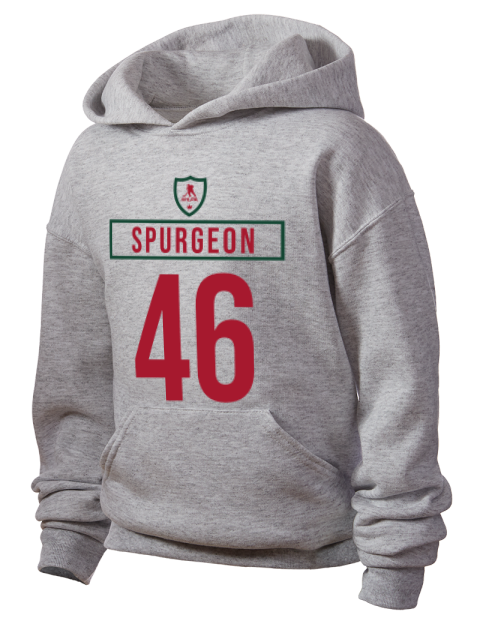 Home Jersey Jared Spurgeon Youth Hooded Sweatshirt | Swagsta