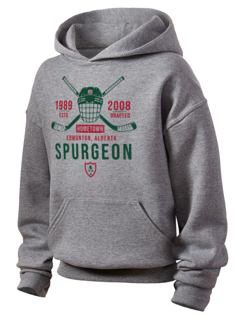 Classic Heritage Jared Spurgeon Youth Hooded Sweatshirt | Swagsta
