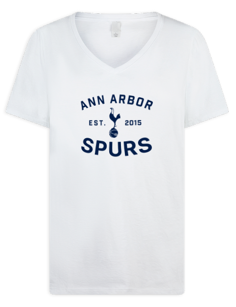 Fan Wear Ann Arbor Spurs Premium Ladies V-Neck T-Shirt | Swagsta