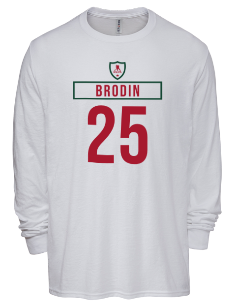 Home Jersey Jonas Brodin Men's Premium Blend Long Sleeve-T-Shirt | Swagsta