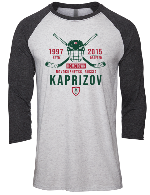 Classic Heritage Kirill Kaprizov Unisex Premium Three-Quarter Raglan T-Shirt | Swagsta