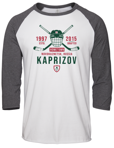 Classic Heritage Kirill Kaprizov Unisex Premium Three-Quarter Raglan T-Shirt | Swagsta