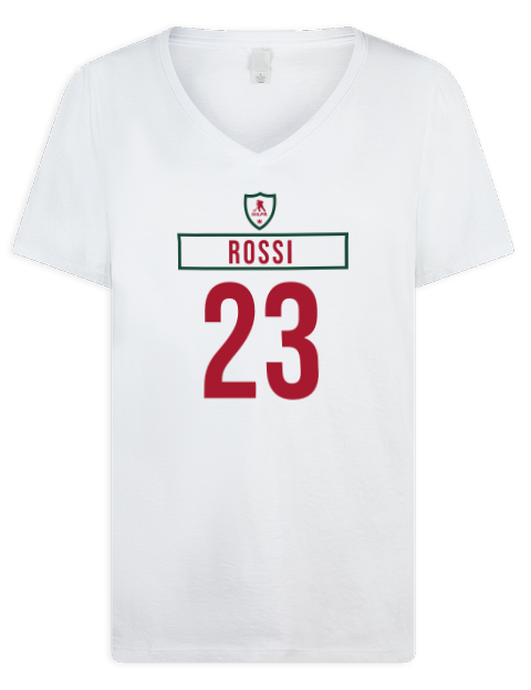 Home Jersey Marco Rossi Premium Ladies V-Neck T-Shirt | Swagsta