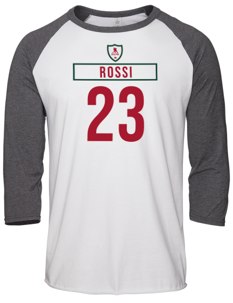 Home Jersey Marco Rossi Unisex Premium Three-Quarter Raglan T-Shirt | Swagsta