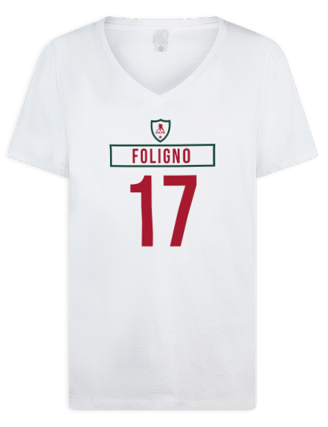 Home Jersey Marcus Foligno Premium Ladies V-Neck T-Shirt | Swagsta