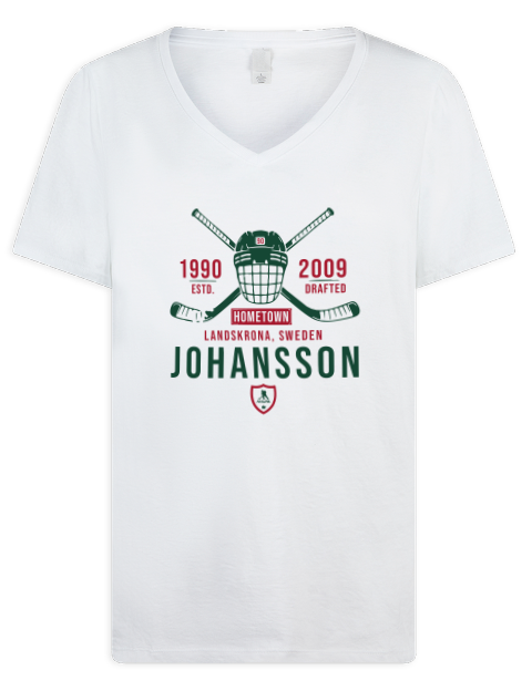 Classic Heritage Marcus Johansson Premium Ladies V-Neck T-Shirt | Swagsta