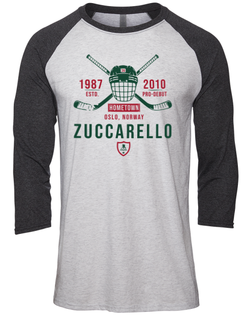 Classic Heritage Mats Zuccarello Unisex Premium Three-Quarter Raglan T-Shirt | Swagsta