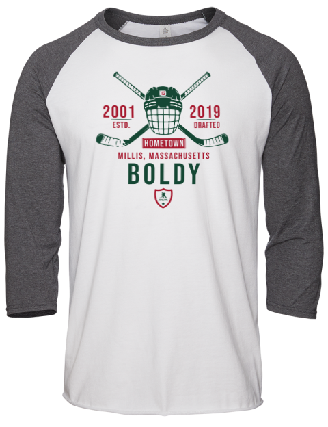 Classic Heritage Matthew Boldy Unisex Premium Three-Quarter Raglan T-Shirt | Swagsta