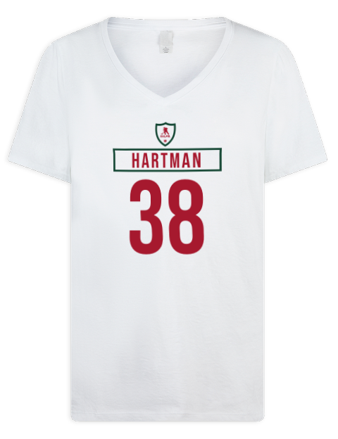 Home Jersey Ryan Hartman Premium Ladies V-Neck T-Shirt | Swagsta