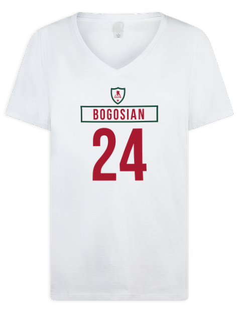 Home Jersey Zach Bogosian Premium Ladies V-Neck T-Shirt | Swagsta