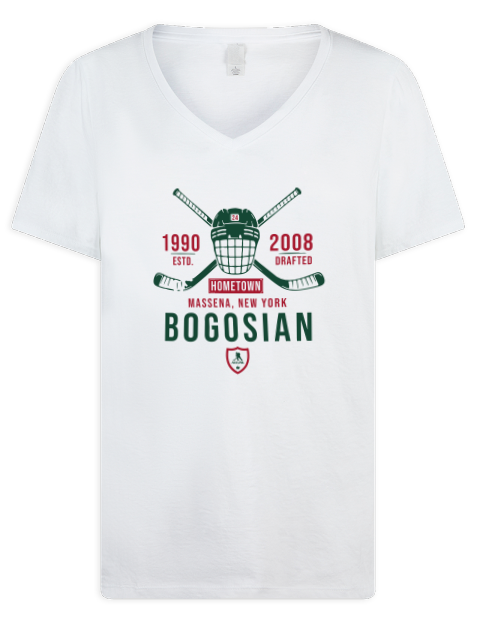 Classic Heritage Zach Bogosian Premium Ladies V-Neck T-Shirt | Swagsta