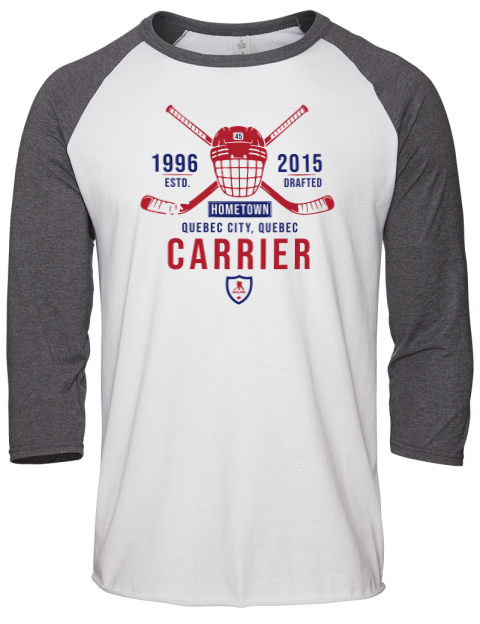 Classic Heritage Alexandre Carrier Unisex Premium Three-Quarter Raglan T-Shirt | Swagsta