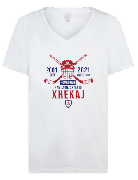 Classic Heritage Arber Xhekaj Premium Ladies V-Neck T-Shirt | Swagsta