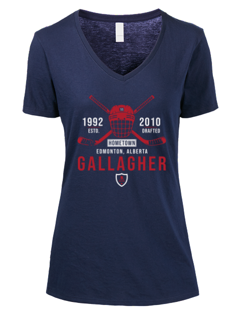 Heritage Brendan Gallagher Premium Ladies V-Neck T-Shirt | Swagsta