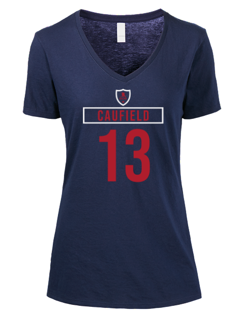 Away Jersey Cole Caufield Premium Ladies V-Neck T-Shirt | Swagsta