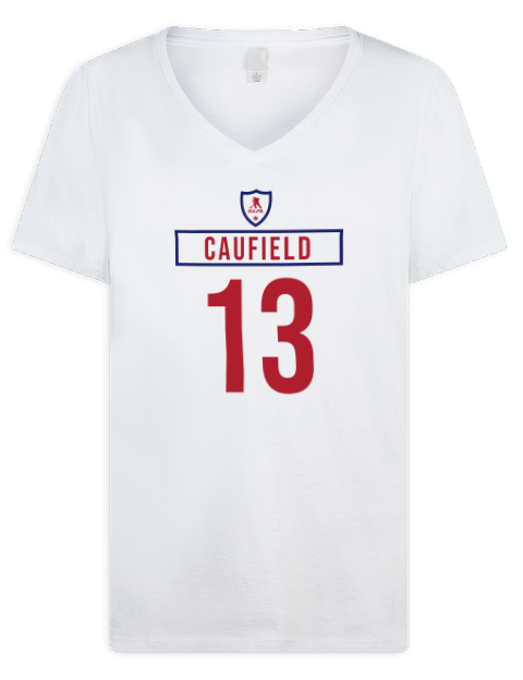 Home Jersey Cole Caufield Premium Ladies V-Neck T-Shirt | Swagsta