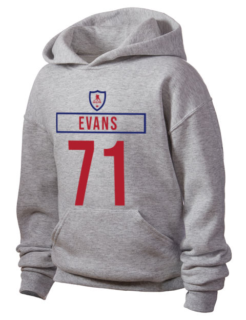 Home Jersey Jake Evans Youth Hooded Sweatshirt | Swagsta