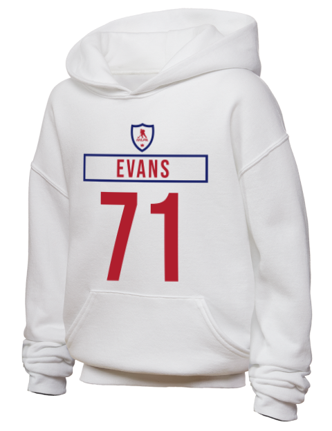 Home Jersey Jake Evans Youth Hooded Sweatshirt | Swagsta