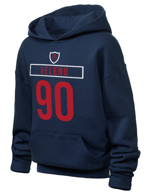 Away Jersey Joseph Veleno Youth Hooded Sweatshirt | Swagsta